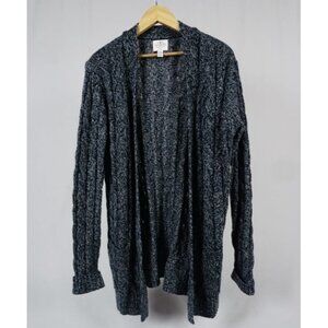 St. John's Bay Classic Cardigan Sweater Women's Long Sleeve Open Front Size M
